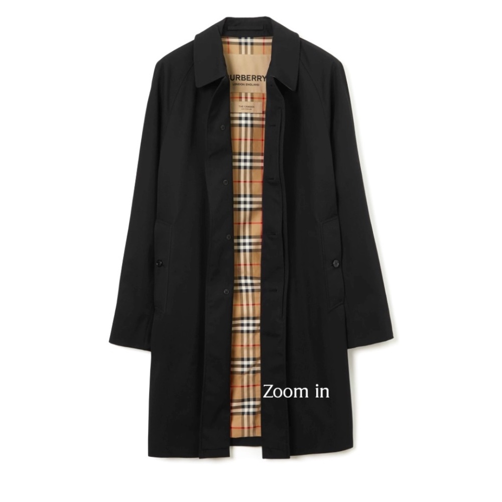 Burberry Camden Heritage Car Trench Coat - Mid Length - Black.  NWT.